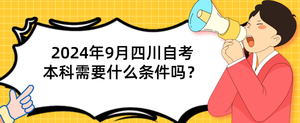 2024年9月四川自考本科需要什么条件？